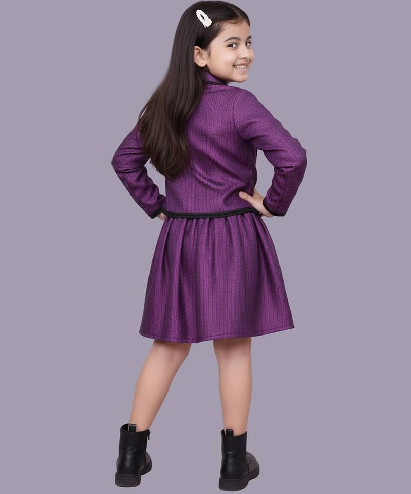 Purple woven jacquard jacket