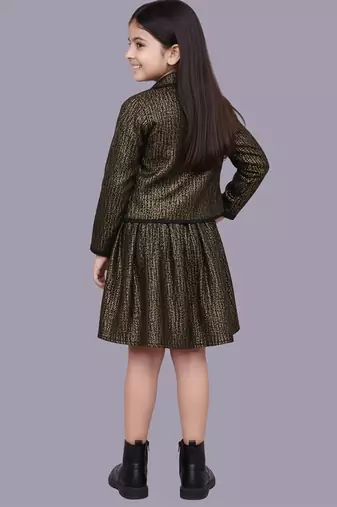 Green woven jacquard jacket