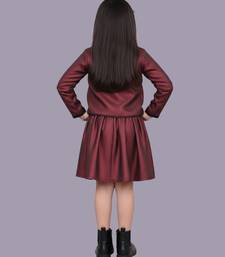 Maroon woven jacquard jacket