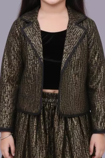 Green woven jacquard jacket