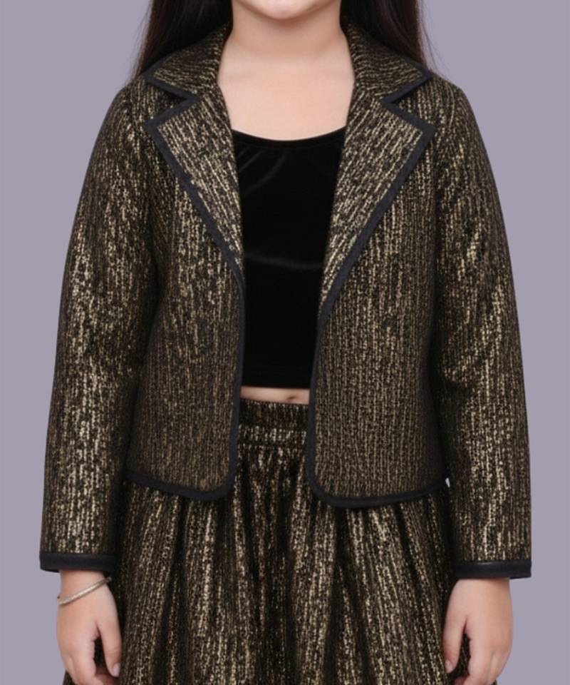 Green woven jacquard jacket