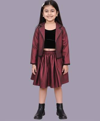 Maroon woven jacquard jacket 1