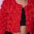 Red woven georgette jacket