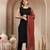 Women black/red solid print kurta pant  with dupatta set stitched