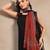 Women black/red solid print kurta pant  with dupatta set stitched