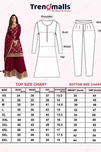maroon jacquard silk kurta palazzo with embroidery