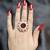 Afrah maroon stone studded ring