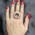 Afrah pink stone studded ring
