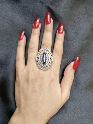 Aarzoo blue american diamond ring 1