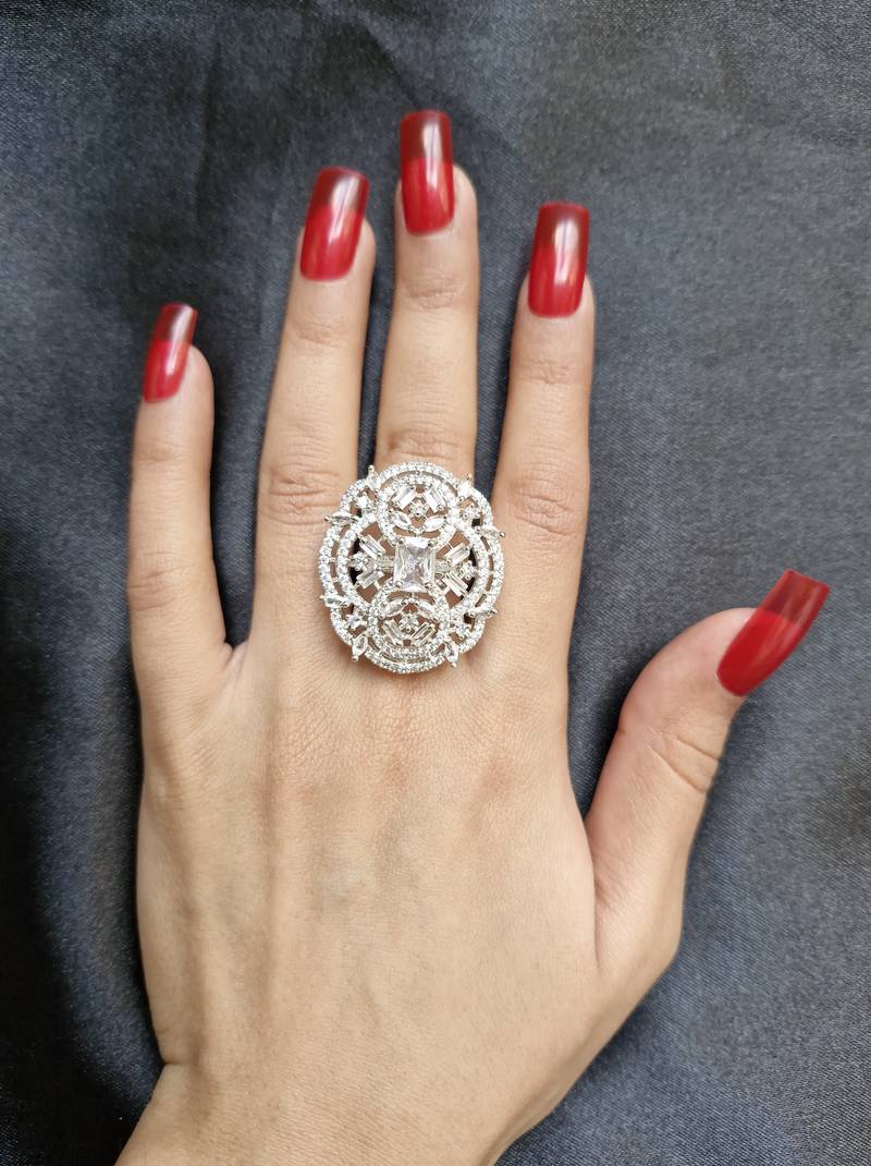 Megha american diamond ring