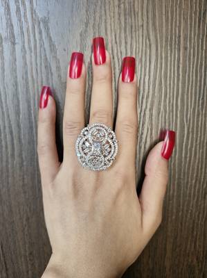 Megha american diamond ring 2