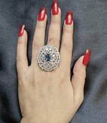 Megha blue american diamond ring