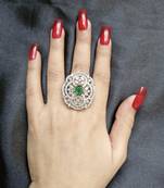 Megha green american diamond ring