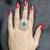 Megha green american diamond ring