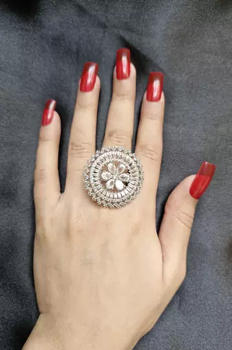 Madhavi american diamond ring
