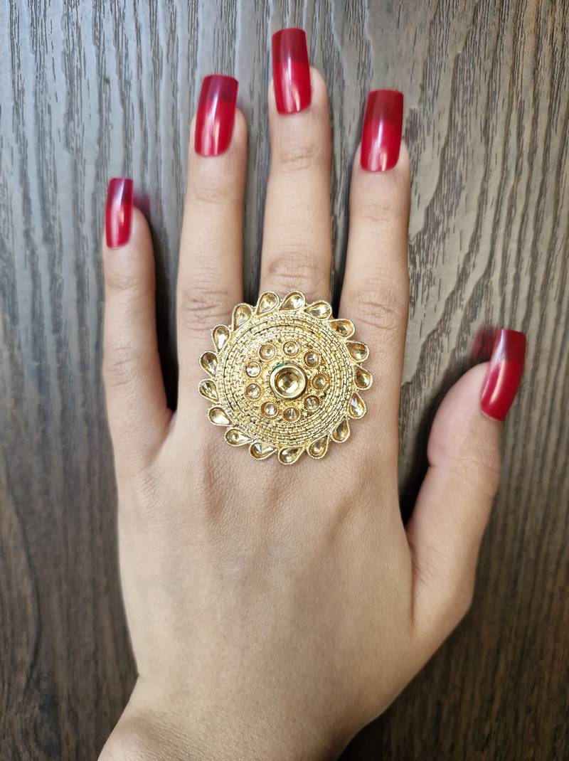 Husna stone studded ring