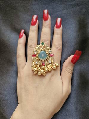 Rashmika kashmiri ring with ghungroo 1