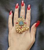 Rashmika kashmiri ring with ghungroo