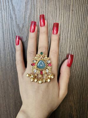 Rashmika kashmiri ring with ghungroo 2