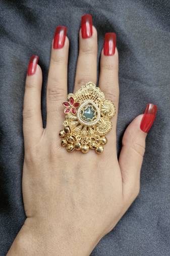 Nayanthara kashmiri ring with ghungroo