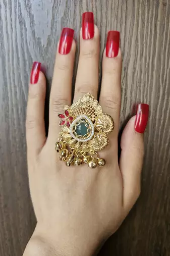 Nayanthara kashmiri ring with ghungroo