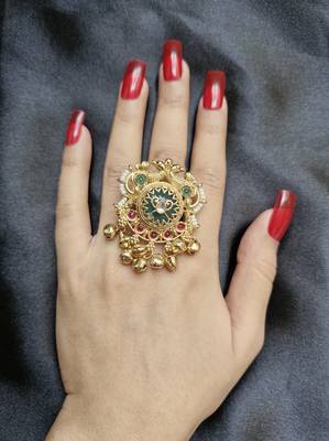 Srileela kashmiri ring with ghungroo 1