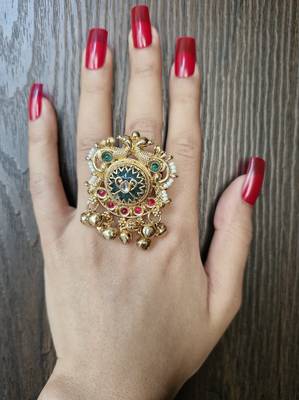 Srileela kashmiri ring with ghungroo 2