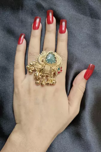 Jhalak kashmiri ring with ghungroo