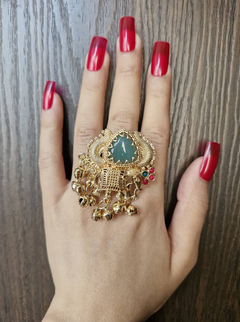 Jhalak kashmiri ring with ghungroo
