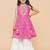 New fancy bandhani stylish printed pink color kids girl's kurta and sharara set