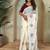 White kota doriya self weaving with embroidered saree with unstitched blouse