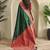 Green dual tone silk weaving saree with unstitched blouse