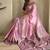 Pink dual tone silk weaving saree with unstitched blouse