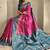 Ranipink dual tone silk weaving saree with unstitched blouse