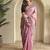 Pink dual tone silk weaving saree with unstitched blouse