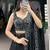 black silk lehenga choli with beads and sequins work