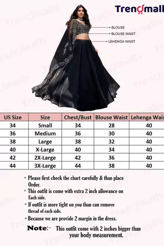 black silk lehenga choli with beads and sequins work