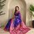 Violet dual tone silk weaving saree with unstitched blouse