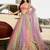 multicolor art silk sequins embroidered lehenga