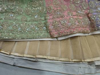 multicolor art silk sequins embroidered lehenga 6