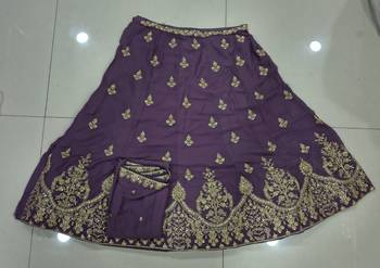 light purple georgette sequined embroidery lehenga set 5