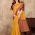 Mustard yellow silk couple set with matching kurta and saree