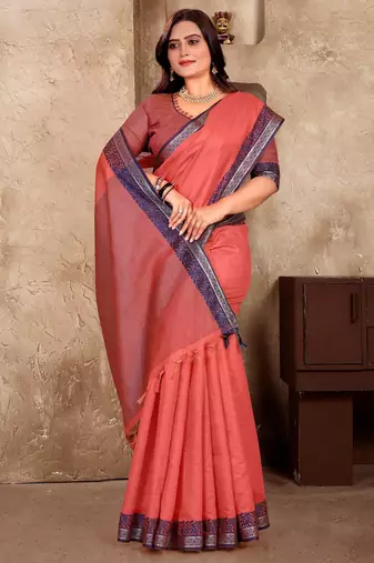 Pink silk couple set with matching kurta and saree