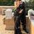 New Designer Georgette Seqwance work Women Black Color Saree With Blouse Set 