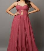 Rose Pink Anarkali Lehenga