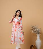 Peach tie & dye kurta pant set of 2