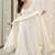 white embroidered georgette anarkali suit set