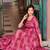 Women’s Pink Floral Print Anarkali Style Flared Gown Dress with Embellished Yoke – Festive & Casual Wear