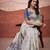Grey mondal cotton party wear saree