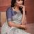 Grey mondal cotton party wear saree
